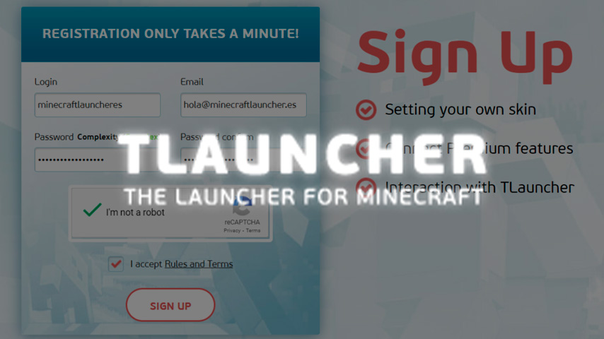Como crear cuenta de Tlauncher Minecraft